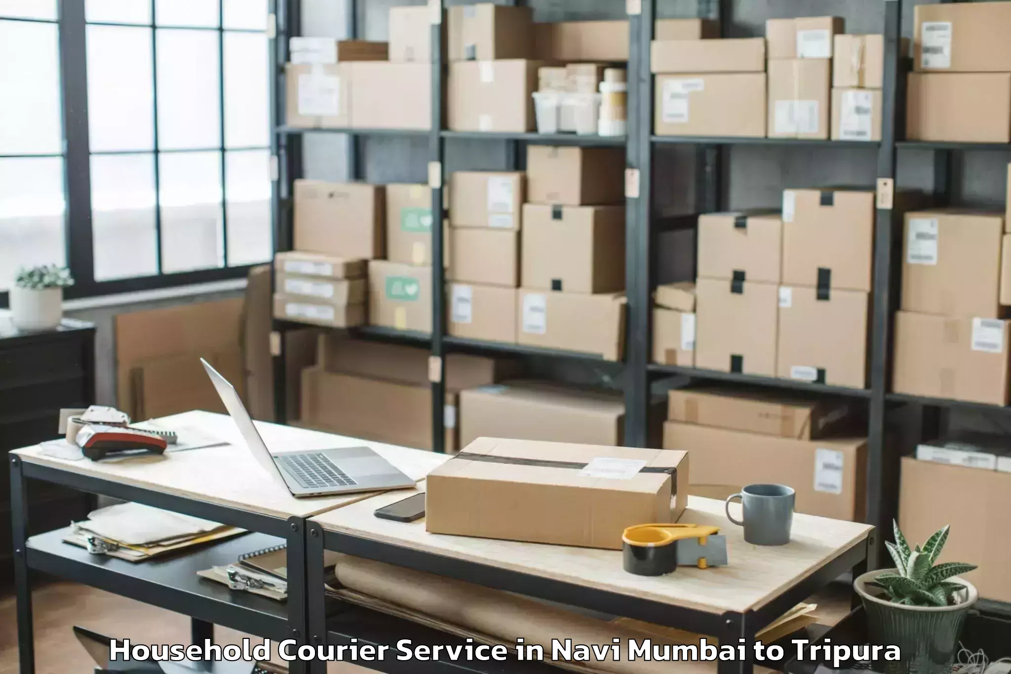 Top Navi Mumbai to Tripura Household Courier Available